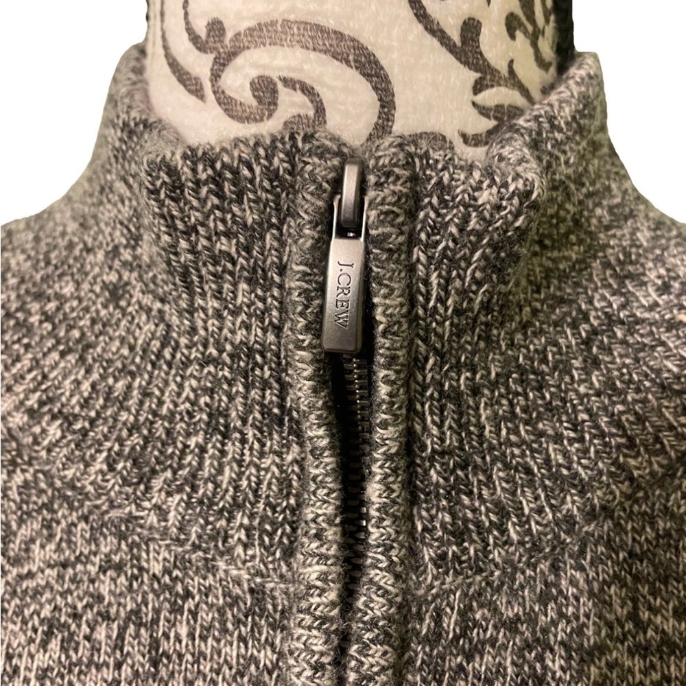J. Crew NWT Women's Gray Half-Zip Lambs Wool 1/4 Zip Pull Over Sweater MSRP $118 - Picture 3 of 6